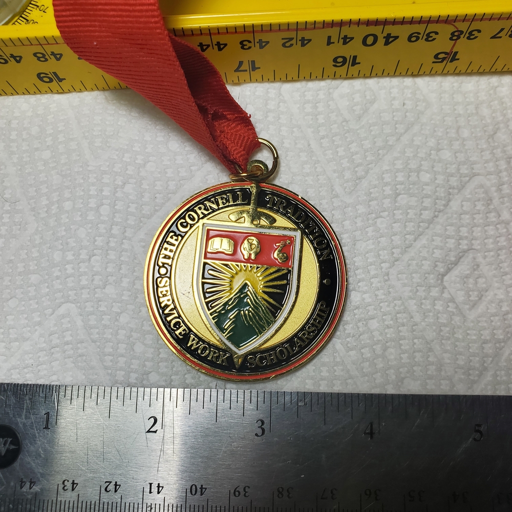 Red and Gold Medal with Ribbon